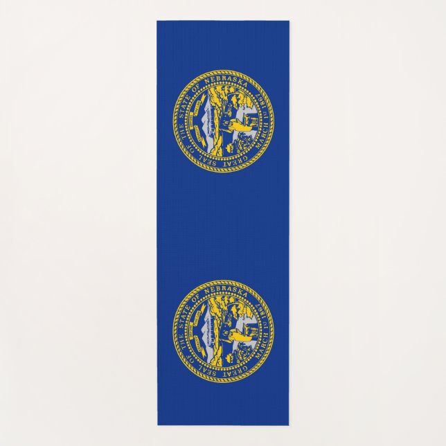 Patriotische Yoga Mats mit Flagge von Nebraska Yogamatte (Vorderseite)