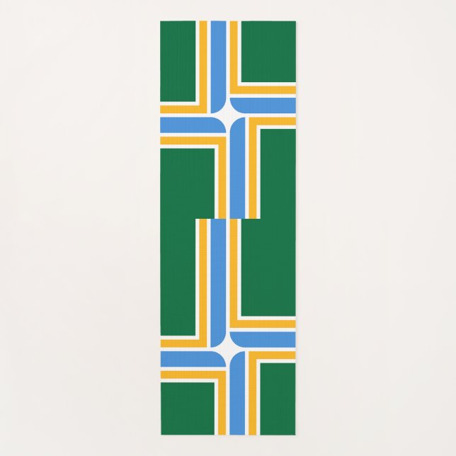 Patriotische Yoga Mats mit Flagge von Portland, US Yogamatte (Vorderseite)