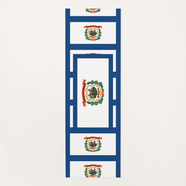 Patriotische Yoga Mats mit Flagge von West Virgini Yogamatte (Vorderseite)