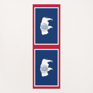 Patriotische Yoga Mats mit Flagge von Wyoming USA Yogamatte