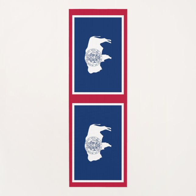 Patriotische Yoga Mats mit Flagge von Wyoming USA Yogamatte (Vorderseite)