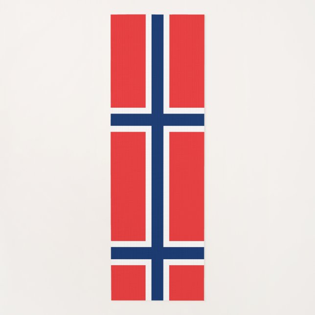 Patriotische Yoga Mats mit norwegischer Flagge Yogamatte (Vorderseite)