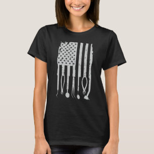 Patriotische Zahnarzt-Zahnarzthelfer-amerikanische T-Shirt