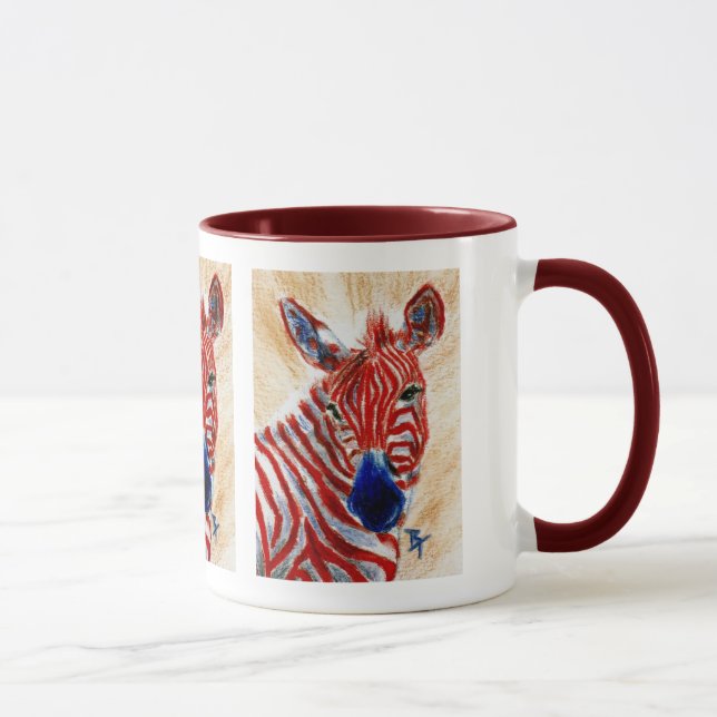Patriotische Zebra-Tasse Tasse (Rechts)