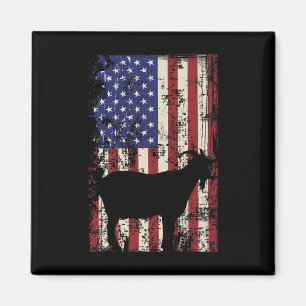 Patriotische Ziege 4. Juli Amerikanische Flagge Magnet