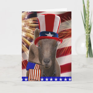 PATRIOTISCHE ZIEGE 4. VON JULI-GESCHENKEN KARTE
