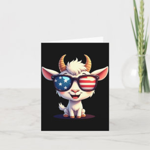 Patriotische Ziege Amerikanische Flagge USA Vierte Karte