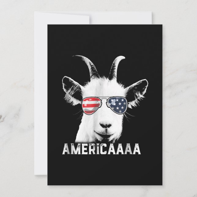 Patriotische Ziege Funny Goat America Save The Date (Vorderseite)