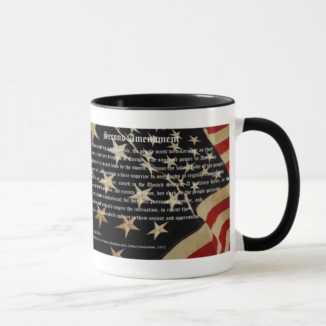 Patriotische zweite Änderungs-Kaffee-Tasse Tasse (Rechts)