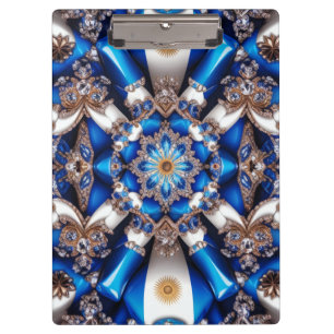 Patriotische Zwischenablage mit argentinischen Far Klemmbrett