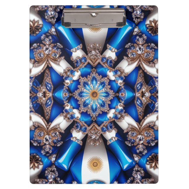 Patriotische Zwischenablage mit argentinischen Far Klemmbrett (Vorderseite)