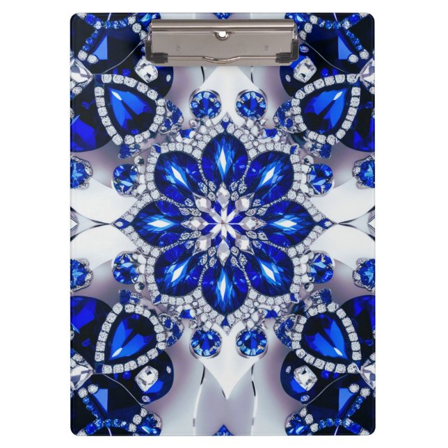 Patriotische Zwischenablage mit blauen weißen Farb Klemmbrett (Vorderseite)