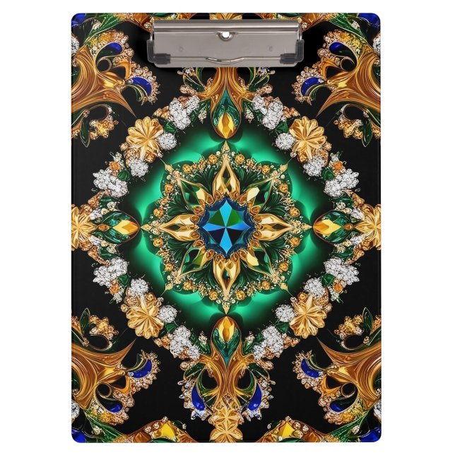 Patriotische Zwischenablage mit brasilianischen Fa Klemmbrett (Vorderseite)