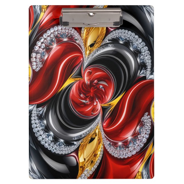 Patriotische Zwischenablage mit deutschen Farben Klemmbrett (Vorderseite)