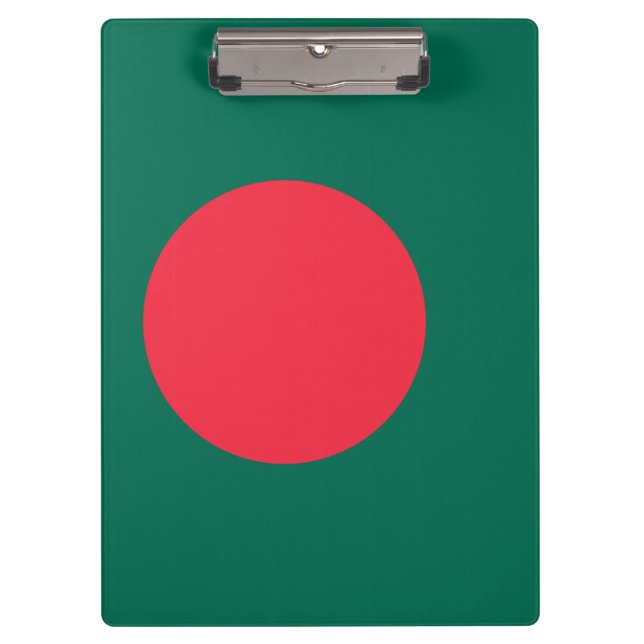 Patriotische Zwischenablage mit Flagge Bangladesch Klemmbrett (Vorderseite)