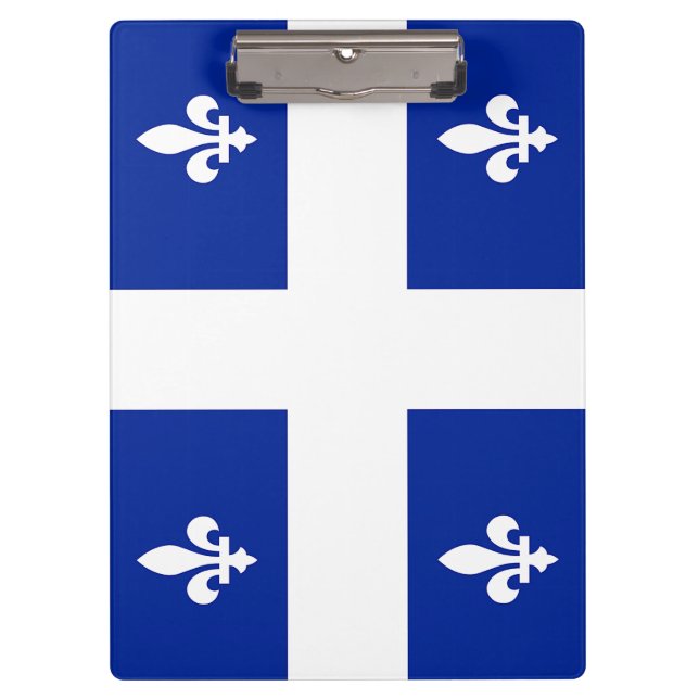 Patriotische Zwischenablage mit Flagge Quebec, Kan Klemmbrett (Vorderseite)