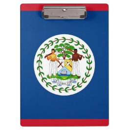 Patriotische Zwischenablage mit Flagge von Belize Klemmbrett