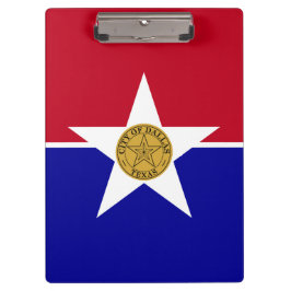 Patriotische Zwischenablage mit Flagge von Dallas Klemmbrett