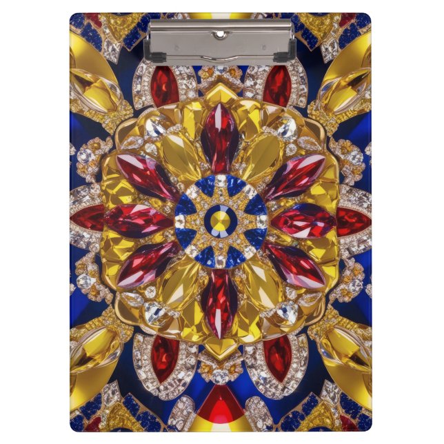 Patriotische Zwischenablage mit kolumbianischen Fa Klemmbrett (Vorderseite)