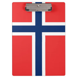 Patriotische Zwischenablage mit norwegischer Flagg Klemmbrett
