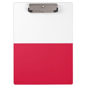 Patriotische Zwischenablage mit polnischer Flagge Klemmbrett