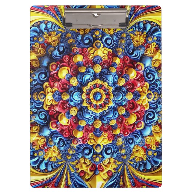 Patriotische Zwischenablage mit rumänischen Farben Klemmbrett (Vorderseite)