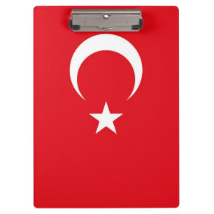 Patriotische Zwischenablage mit türkischer Flagge Klemmbrett