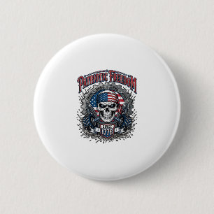 Patriotischer 1776 Geländewagen-Schädel-Monstertru Button