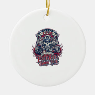 Patriotischer 1776 Geländewagen-Schädel-Monstertru Keramik Ornament