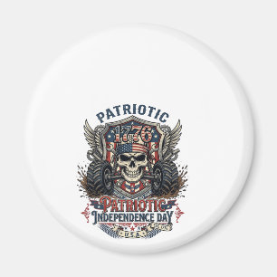 Patriotischer 1776 Geländewagen-Schädel-Monstertru Magnet