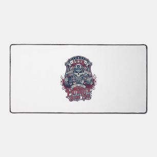 Patriotischer 1776 Geländewagen-Schädel-Monstertru Schreibtischunterlage