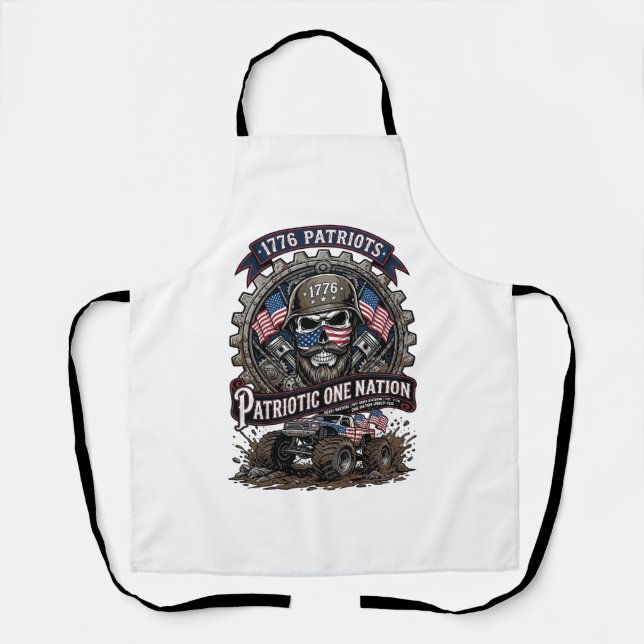 Patriotischer 1776 Geländewagen-Schädel-Monstertru Schürze (Vorderseite)