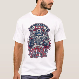 Patriotischer 1776 Geländewagen-Schädel-Monstertru T-Shirt