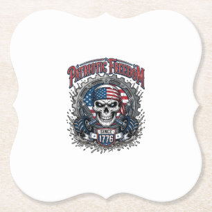 Patriotischer 1776 Geländewagen-Schädel-Monstertru Untersetzer
