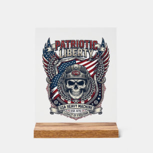 Patriotischer 1776 Geländewagen-Totenkopf-Monstert Acrylschild