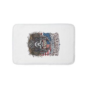 Patriotischer 1776 Geländewagen-Totenkopf-Monstert Badematte