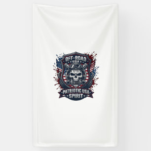 Patriotischer 1776 Geländewagen-Totenkopf-Monstert Banner