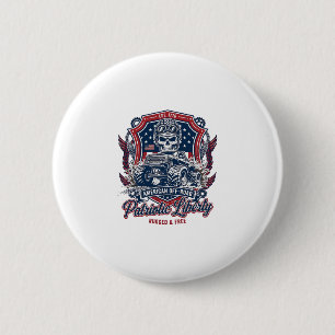 Patriotischer 1776 Geländewagen-Totenkopf-Monstert Button