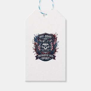 Patriotischer 1776 Geländewagen-Totenkopf-Monstert Geschenkanhänger