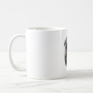 Patriotischer 1776 Geländewagen-Totenkopf-Monstert Kaffeetasse