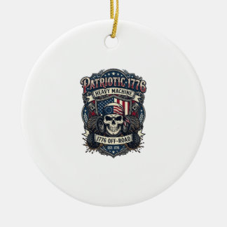 Patriotischer 1776 Geländewagen-Totenkopf-Monstert Keramik Ornament