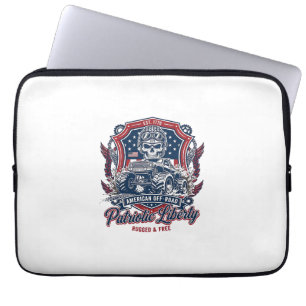 Patriotischer 1776 Geländewagen-Totenkopf-Monstert Laptopschutzhülle