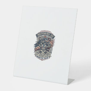 Patriotischer 1776 Geländewagen-Totenkopf-Monstert Sockelschild