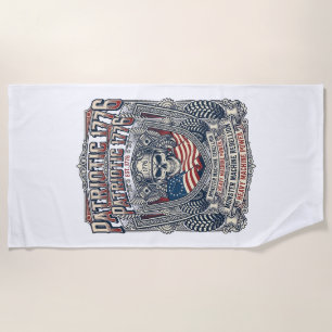 Patriotischer 1776 Geländewagen-Totenkopf-Monstert Strandtuch
