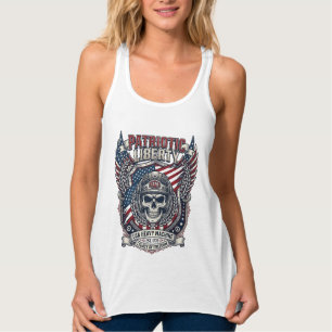 Patriotischer 1776 Geländewagen-Totenkopf-Monstert Tank Top