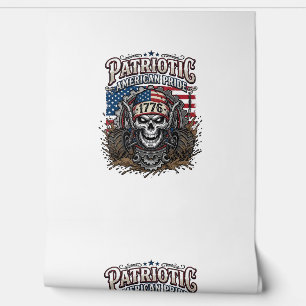 Patriotischer 1776 Geländewagen-Totenkopf-Monstert Tapete
