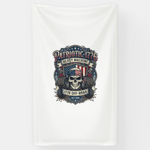 Patriotischer 1776 Off Road Schädel Monster Truck Banner