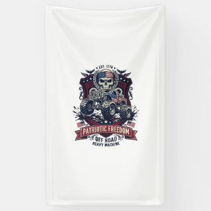 Patriotischer 1776 Off Road Schädel Monster Truck Banner
