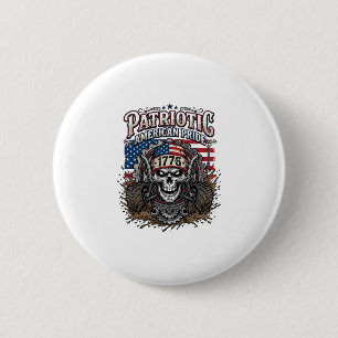 Patriotischer 1776 Off Road Schädel Monster Truck Button