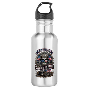 Patriotischer 1776 Off Road Schädel Monster Truck Edelstahlflasche